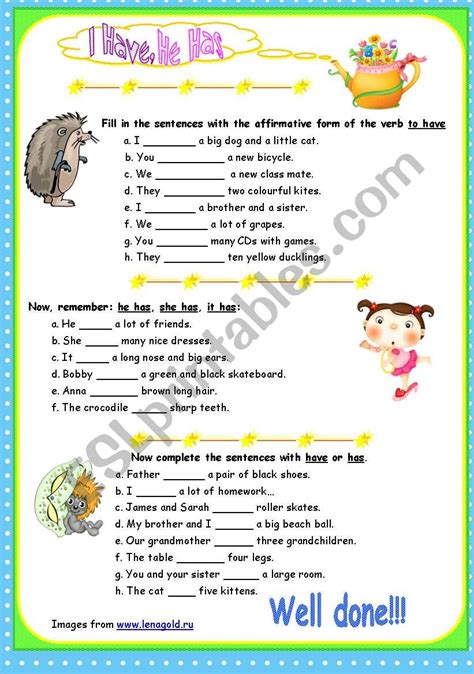 Present simple elementary level esl. Have, has - Affirmative - 3 exercises, fully editable ...