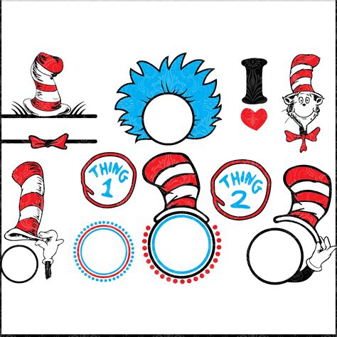 Dr seuss cat in the hat SVG Files For Silhouette Files For Cricut SVG