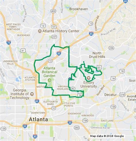 This Map Shows The Boundary Lines For Atlanta City Council District 6