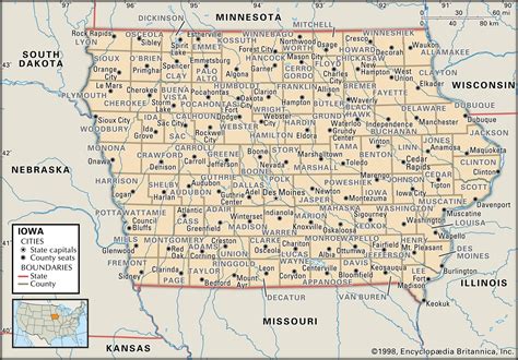 State And County Maps Of Iowa