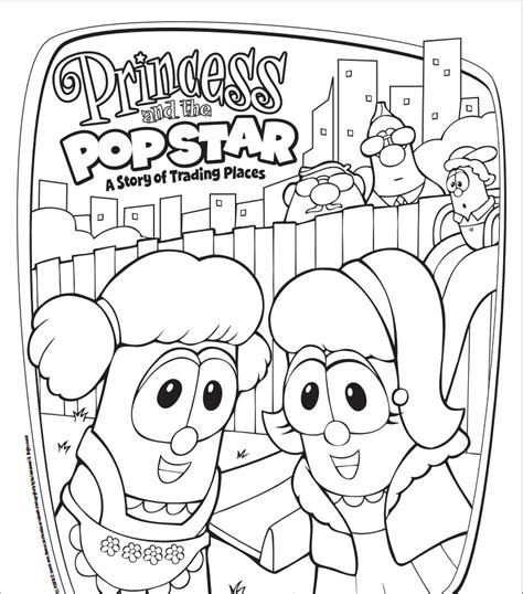 Free VeggieTales Princess and the Popstar Coloring Page | Veggie tales