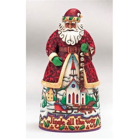Jim Shore Santa With Jingle Bells Bells On Bobtail Ring Jingle