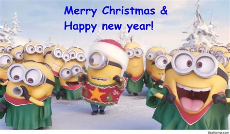 Christmas Minions Wishing Happy New Year 2015 Minions Singing Minion