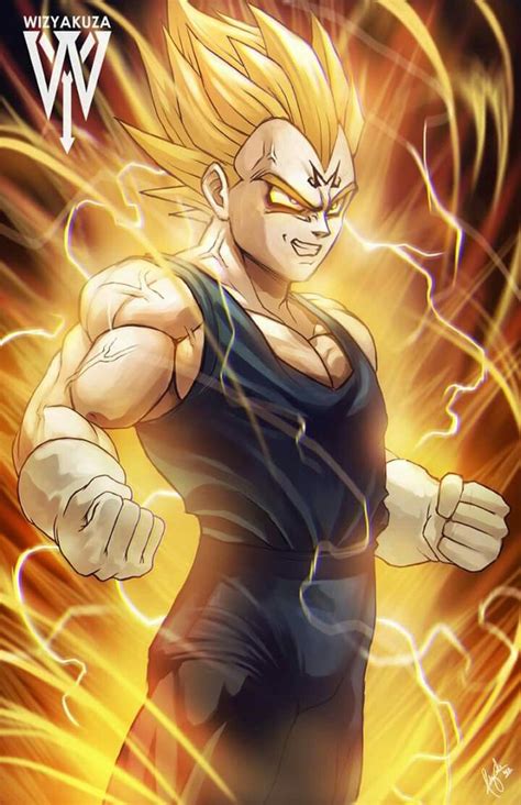 How strong was majin vegeta vs goku? Evil Vegeta | Dragon ball art, Dragon ball super, Dragon ball