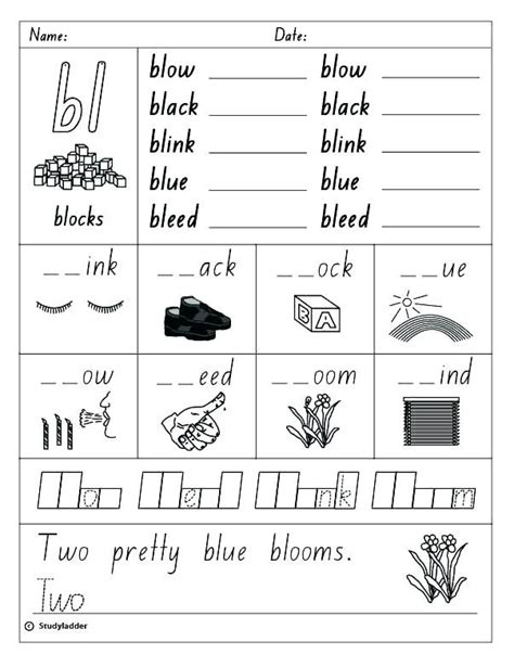 Blends are two consonants put together in a word that make two distinct sounds. free consonant blends worksheets grade 1 phonics worksheet ...
