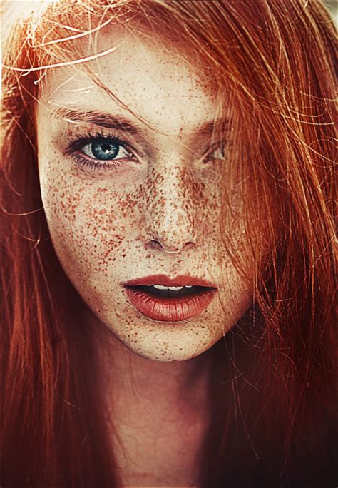 Freckles Redhead Women Blue Eyes Portrait Wallpapers Hd Desktop And