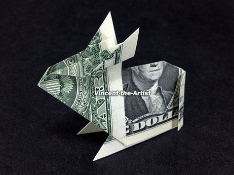 Items Similar To Rabbit Money Origami Animal Dollar Bill Art On Etsy