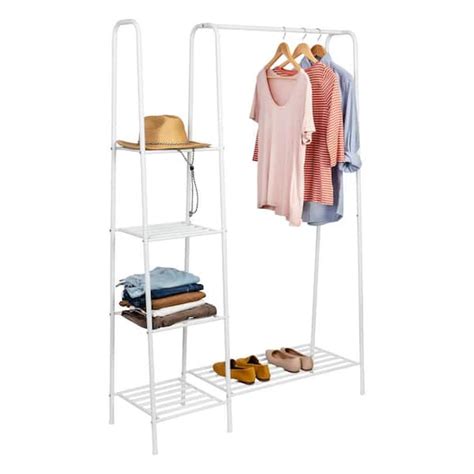 Honey Can Do White Steel Clothes Rack 45 In W X 66 In H Wrd 09058