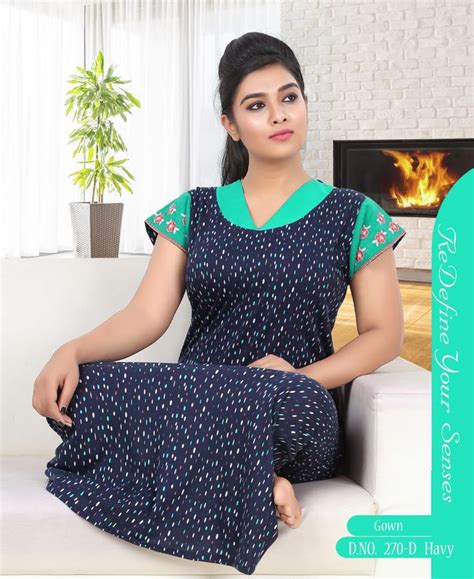 Kapdavilla Keeping Indias Tradition Trendy Vol 27 Exclusive Cotton Embroidered Nighty Gown