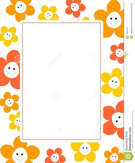 Cute Floral Border Stock Vector Image Of Children