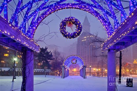 Stop by to unplug from the world, here. Boston Blue Christmas Photograph by Susan Cole Kelly