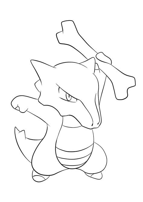 I originally drew these pokemon coloring pages back when my son was young enough to actually consider coloring them. Marowak No.105 : Pokemon Generation I - All Pokemon ...