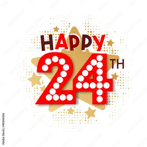 Happy 24th Birthday Stock Vector Adobe Stock