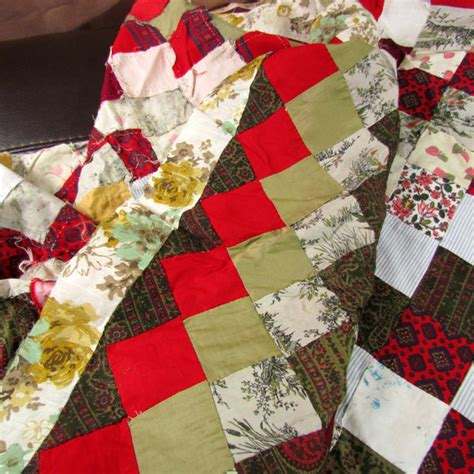 Vintage Hand Sewn Quilt Top C 1950s 1960s Ooak Attic And Barn