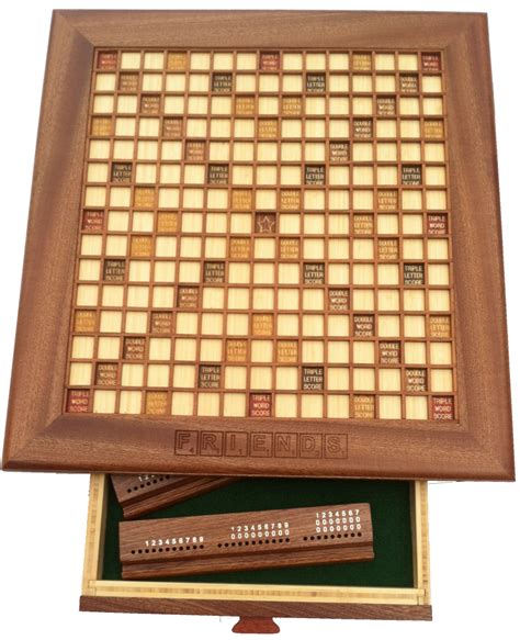 Check out our latest Scrabble board! | Scrabble board, Scrabble, Wooden board games