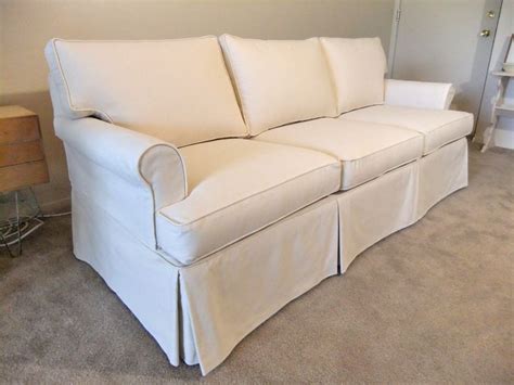 Also, measure the distance from the floor to the bottom of your sofa, as some covers have a ruffled or pleated skirt at the bottom. slipcover custom sofa | AFTER: Natural Canvas Slipcover by ...