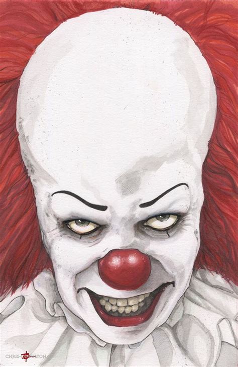 Pennywise The Clown It Stephen King Horror Movie Art Horror Art