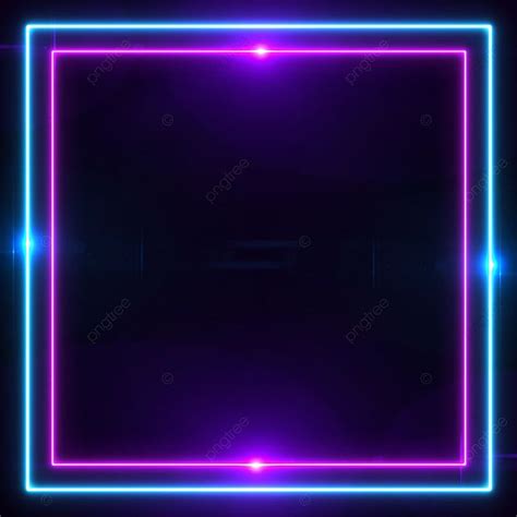 Abstract Laser Frame Neon Bright Flare On Black Background Abstract