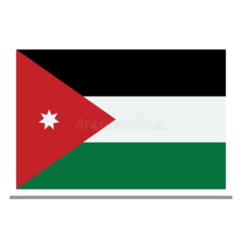 Flag Of Jordan Flag Isolated Vector Illustration You Can Edit It Stock