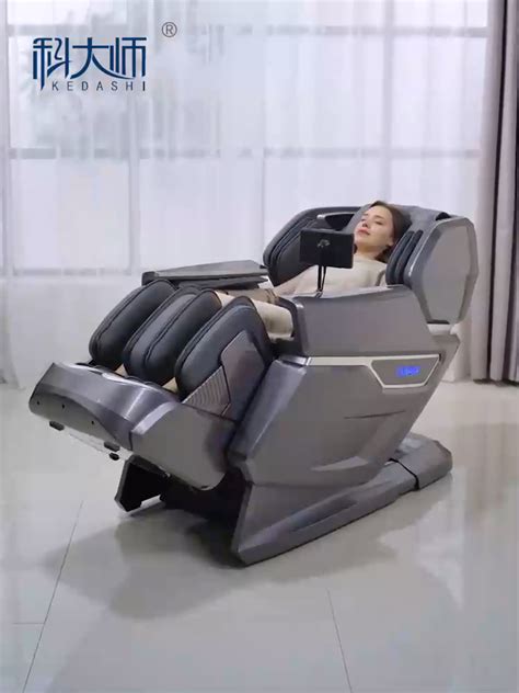 luxury 4d electric leather massage chair sl track full body zero gravity deluxe sofa massage