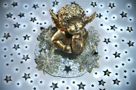 Golden Angel With Stars Stock Photo Image Of Holiday Holy 828080