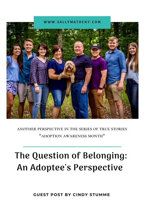 the question of belonging an adoptee s perspective sally matheny
