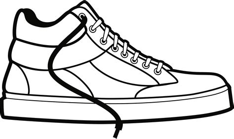 Tennis Shoes Clipart Black And White Free Clipartix Vlrengbr