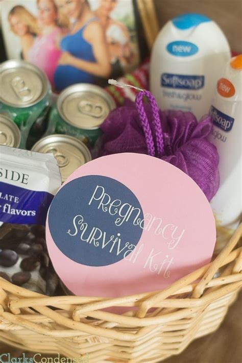 Appropriate products range from pampering gifts—like bath soaks or large body pillows—to help relieve the symptoms of common pregnancy ailments so if you're looking to treat a friend or family member, check out this list of the best gift ideas for pregnant women. Pregnancy Survival Kit Gift Ideas