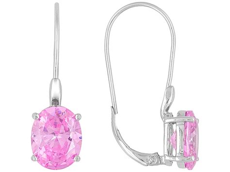 Bella Luce R Pink Diamond Simulant 970ct Rhodium Plated Sterling