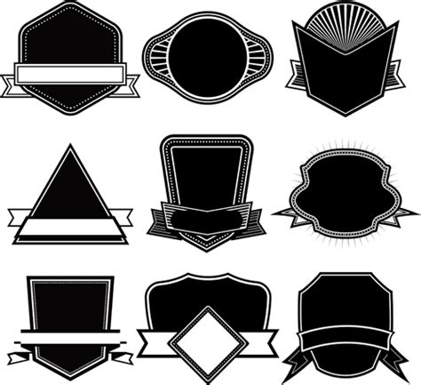 These labels are designed by some wonderful artists, some very well known on the internet. Ribbon with labels blank template vector 06 - Vector Label ...