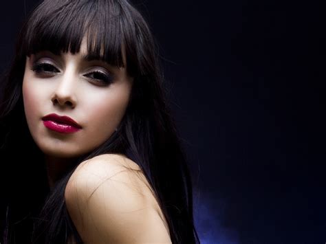 Wallpaper Black Hair Girl Makeup Red Lip 2560x1600 Hd Picture Image