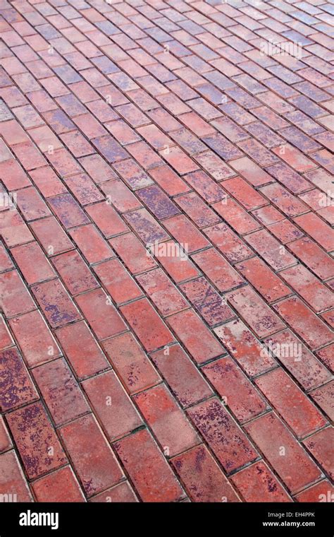 Walking Path From The Red Pavers Stock Photo Alamy