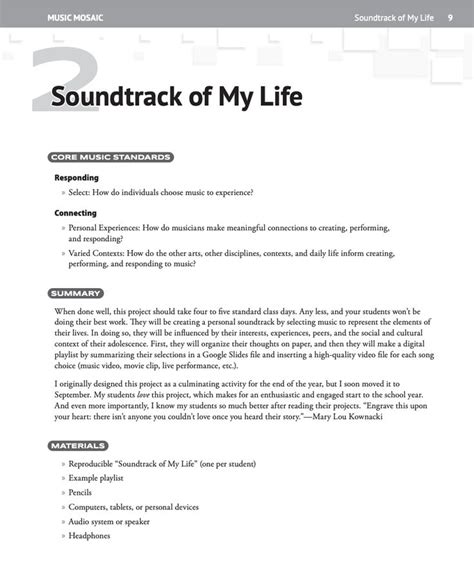 Soundtrack Of My Life Distance Learning Activity For Middle School