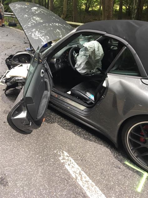 Porsche 911 And Clio Rs Survive Nurburgring Crash Right Outside