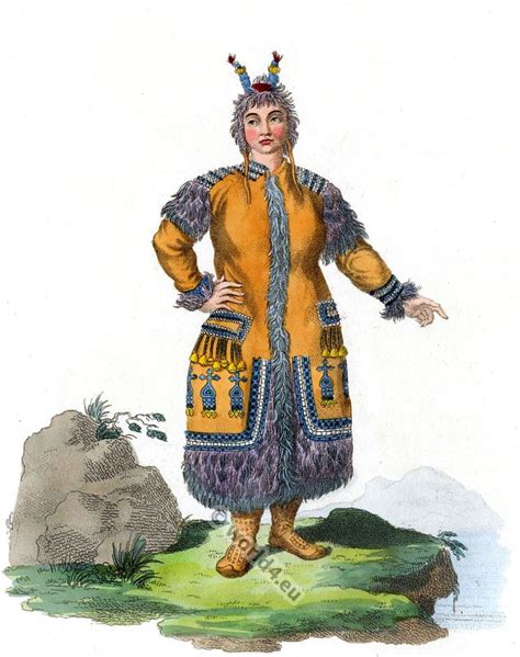 A Yakutan Girl Sakha In Traditional Folk Dress 1803