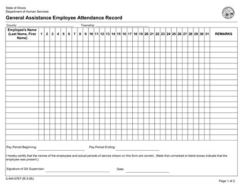 Employee Attendance Template Sampletemplatess Sampletemplatess