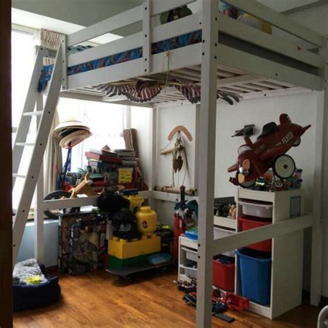 La scala si può montare sul lato destro o sul lato sinistro del letto. IKEA STORA LOFT BED FRAME WITH MATTRESS, Furniture on Carousell