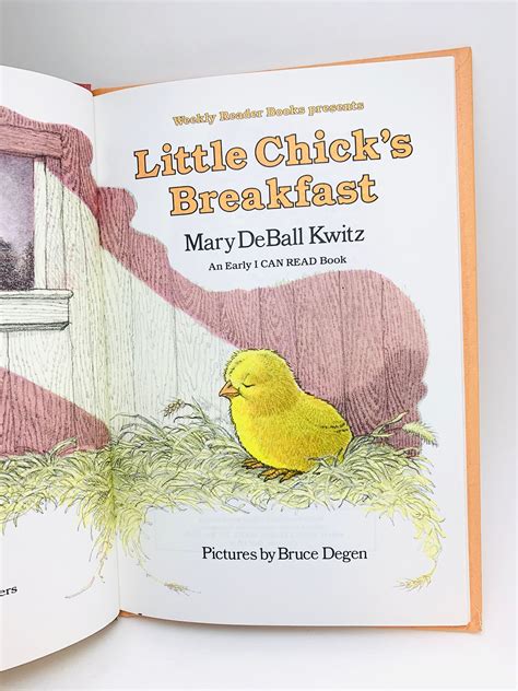 1983 little chick s breakfast di mary deball kwitz etsy