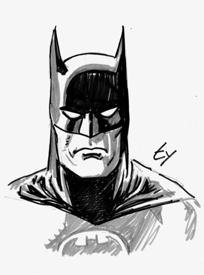 Draw this cute batman face by following this drawing lesson. Easy Drawing Of Batman at GetDrawings | Free download