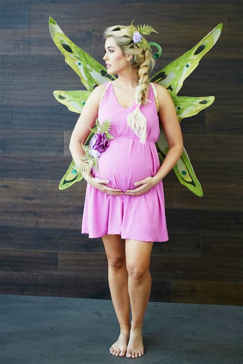 Maternity Woodland Fairy Costume Using The Basic Chiffon Maternity Dress From PinkBlush