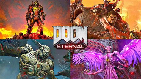 Doom Eternal All Boss Fights Dlc 2021 Youtube