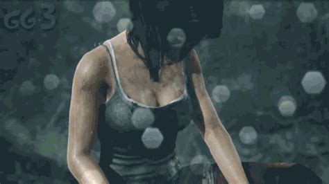 In The First Minutes Of Tomb Raider Lara Sticks Stuff Up