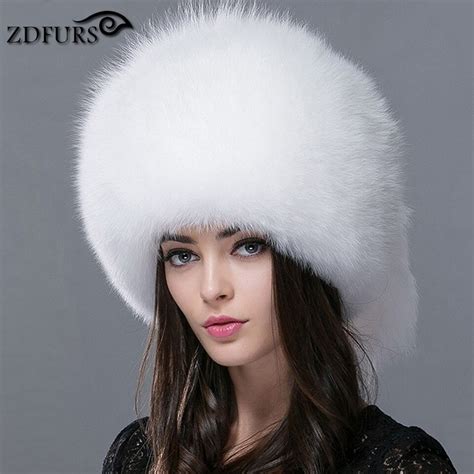 Buy Zdfurs Autumn And Winter Women S Genuine Raccoon Dog Russian Fur Hat