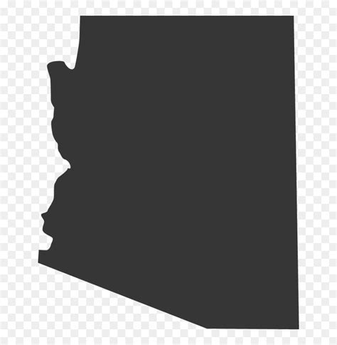 Black Arizona State Outline Hd Png Download Vhv