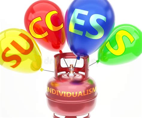 Individualism And Success Pictured As Word Individualism On A Fuel