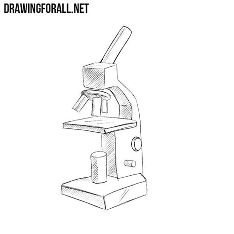 Drawing For All — How To Draw A Microscope Easy