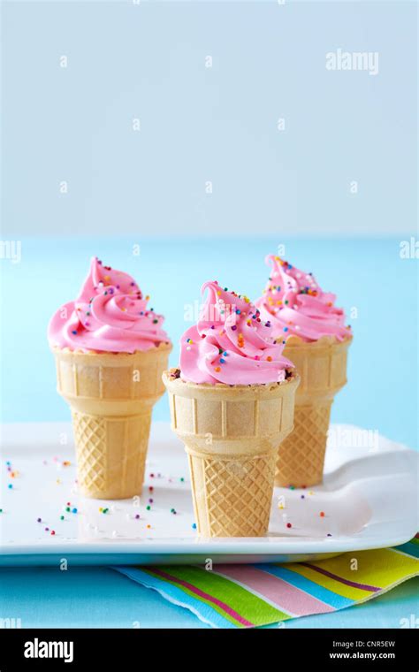 Ice Cream Cones Stock Photo Alamy
