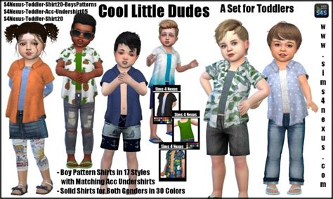 Cool Little Dudes Set By Samanthagump At Sims 4 Nexus Sims 4 Updates