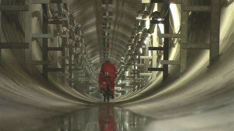 Cycling Through Londons Power Tunnels Bbc News