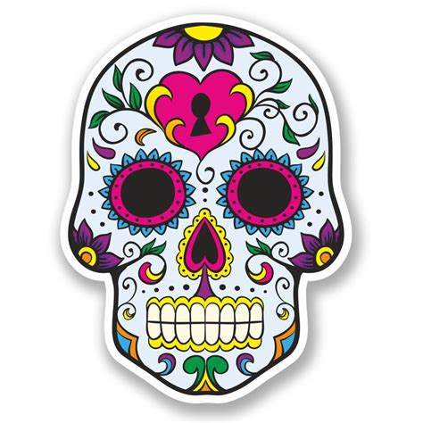 The term is most often applied to edible or decorative skulls made (usually by hand) from either sugar (called alfeñiques). 2 X Sugar Skull Vinyl Sticker Decal Mexican Spanish Mexico ...